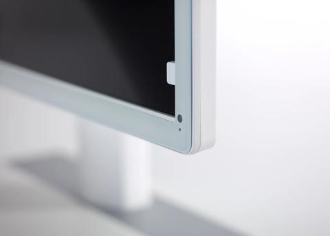 Nio dental display white with cover, close-up of I-guard sensor