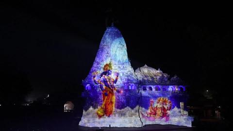 A new light on history at Shree Shamlaji Vishnu Temple projection mapping customer story with UDM