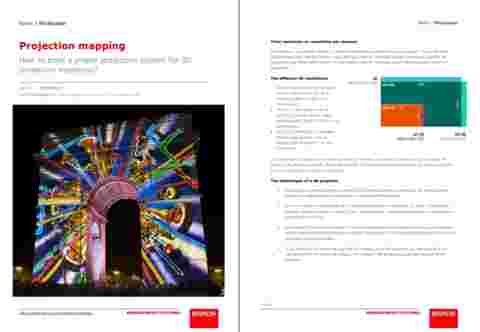 Screenshot of the Barco projection mapping whitepaper - Choosing the right solution for 3D mappings