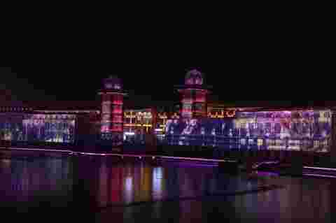 Pictures for customer story Experience the Majesty of Xingtai: Unveiling the Spectacular “Spring from Taihang” Light and Shadow Feast; projection mapping with UDX