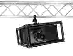 UDX projector in rental frame, truss-mounted