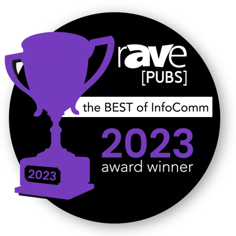 G50 is awarded with rave pubs best of infocomm 2023 award winner for most creative new projector