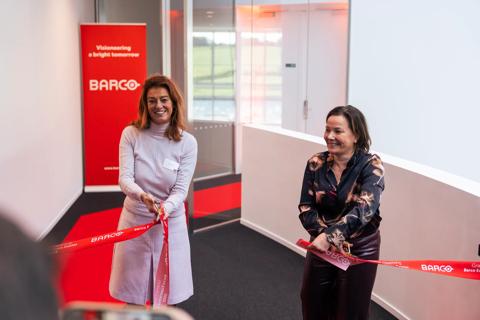 Ribbon cutting with Mayor of Kortrijk
