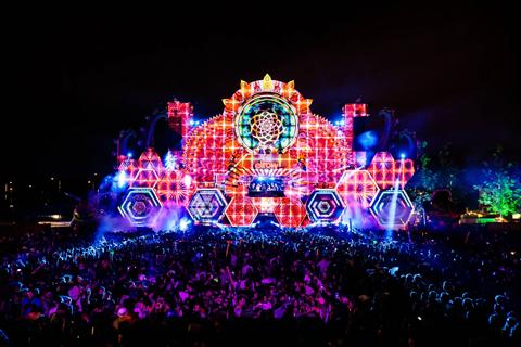 UDX 30K 3D-mapping application by CPL on the 2-day Elrow Town rave festival