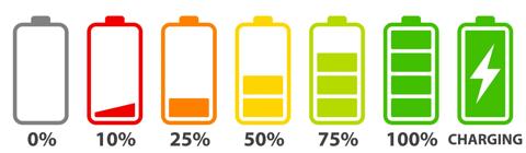 stock image battery level nomowmay green sustainable fully charge charged