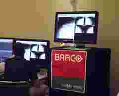 Scouting Combine trainers and physicians view athletes' images on Barco displays (2)