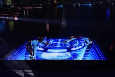 Barco UDX and Encore3 brings a creative “Paper Stage” mapping to the 15th National Games Closing Ceremony
