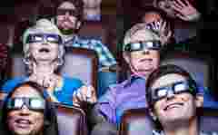 cinemagoers enjoying a movie and showing various emotions
