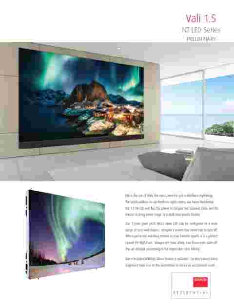 specsheets for barco nt series vali for residential home cinema theater led video wall