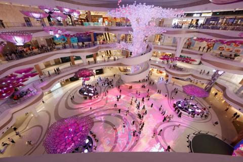 Pictures and video for customer reference Hainan, China Skyline Secret Forest, Haikou Duty-Free City, projection mapping with UDX projectors