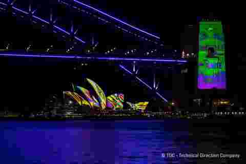 Projection mapping at the Sydney Opera House
