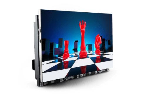 LED video wall TruePix perspective left with chess content