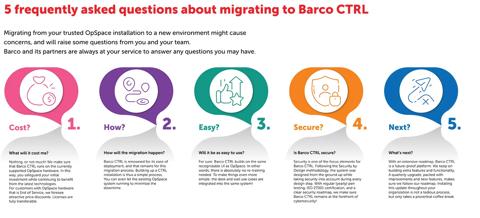 5 faq to ask about mirgrating opspace to barco ctrl 1.11