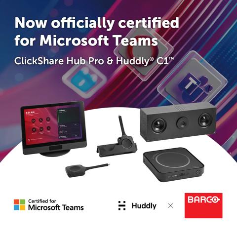 ClickShare Hub Pro and Huddly C1 Certification