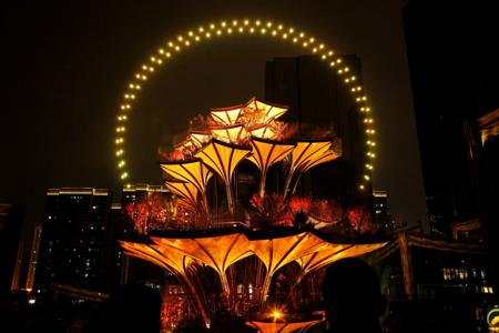 Pictures for customer story projection mapping XiAn Tree/Tree of Life in China with Barco UDX and G100 projectors